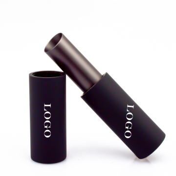 Custom Slim Matte Black Empty Lipstick Tubes - Magnetic Rubber Paint Containers