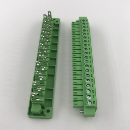 20 pin contact plug-in through wall terminal block