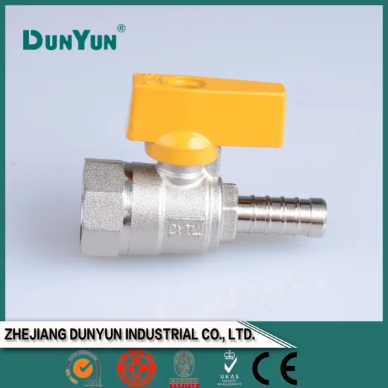 Brass gas valve/butterfly handle/female and nipple with high purity