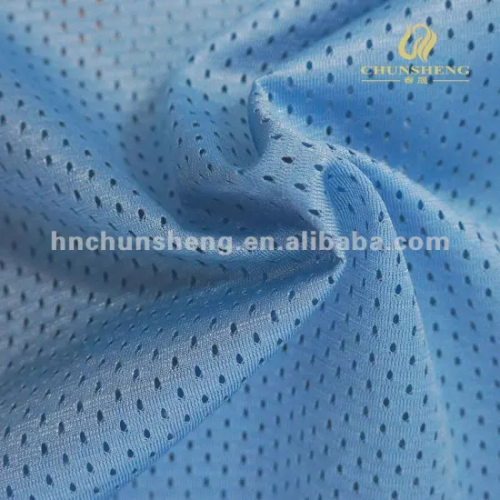 Light Bule 100% Polyester 3x3 Mesh Fabric for Sportswar