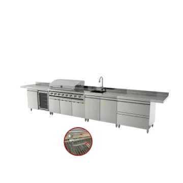 Luxurious BBQ Grill Modulars Cabinets Outdoor Kitchen Cabinet with Sink