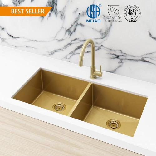 hot sell handmade 32 inch gold kitchen sink