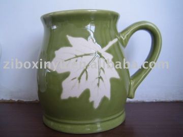 special shaped and color glazed ceramic mug