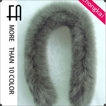 Factory direct wholesale price dyed fox fur trim for hood/fox fur trim hood