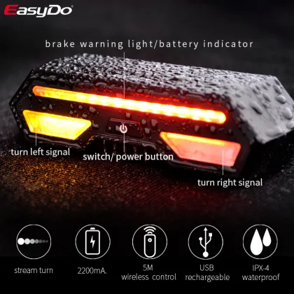 EasyDo Brake Remote Control Bike Light - Smart Bike Tail Light