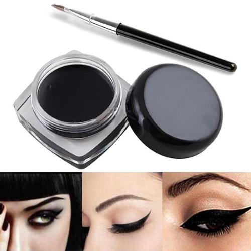 Brand Black Color Eyeliner Gel with Brush Easy to Wear Makeup Long-lasting Waterproof Eye Liner Make up Beauty Women Cosmetics