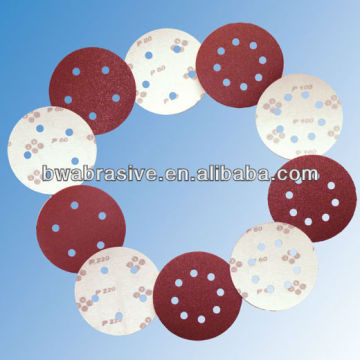 round aluminum oxide velcro disc