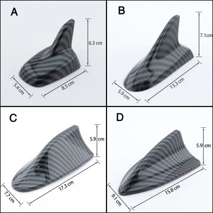Carbon Fiber Shark Fin Car Antenna Decoration