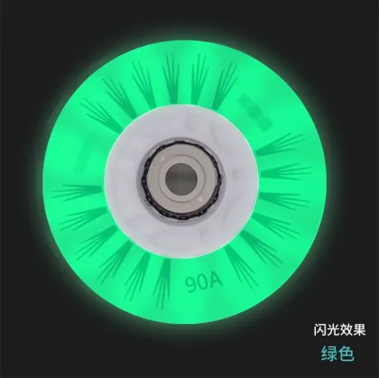 80mm 90A Inline Roller Skate Wheels 8/4pcs LED Sliding Skating Flashing Wheel Rollers Durable Luminous Rollerblade Replacement