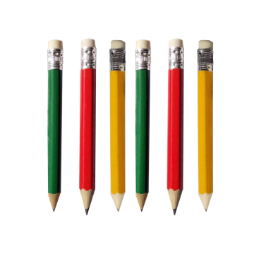 Wholesale Custom Logo Mini Matte All-Natural Wood Pencils with Eraser Bulk Set Packaging