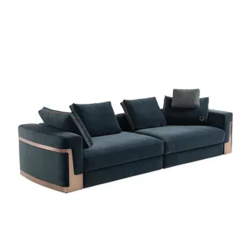 Modern Green Sofa Set with Metal Base