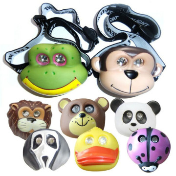 2-bright led head torch: รูปสัตว์ขนาดเล็กรูปสัตว์สำหรับเด็ก