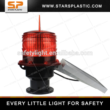 Solar Marine lantern, rotating beacon light with bird pike