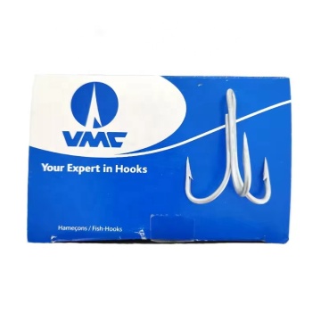VMC 9626-3X High Carbon Steel Barbed Sea Fishing Triple Hooks with Rust Protection