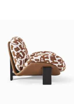 Woven Back Lounge Chair with Slim Profile
