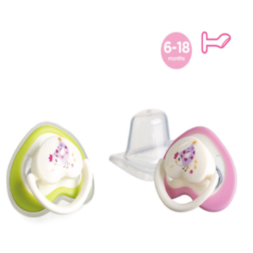 An toàn hình trái tim phẳng Baby Silicone Pacifier