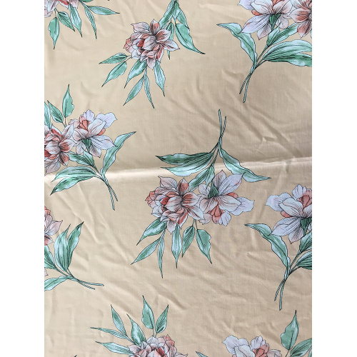 Flower Design Rayon Poplin shuttle Light Printing Fabric