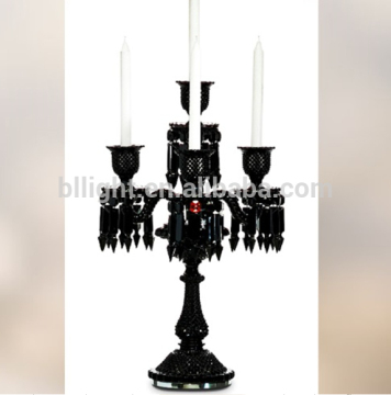 Guangzhou handmade black indoor crystal chandelier candle holders