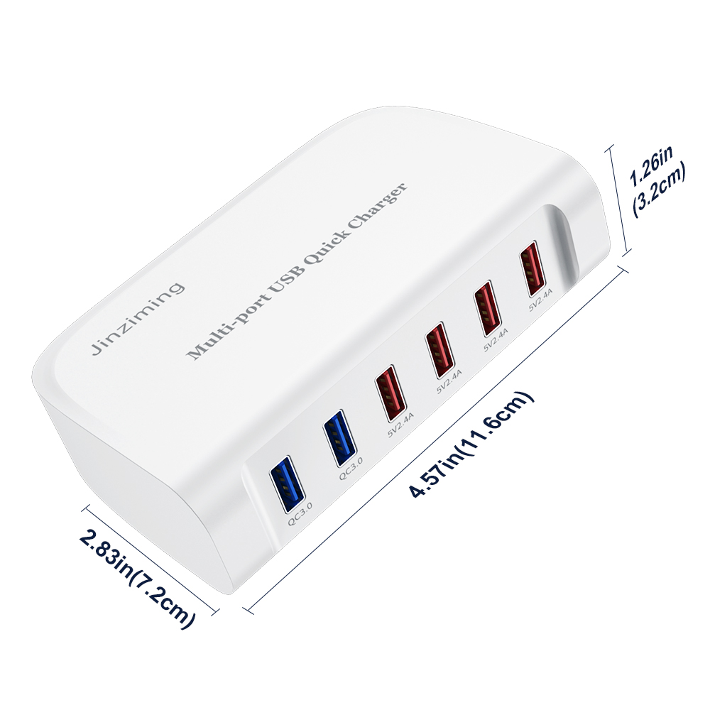 شاحن USB متعدد المنافذ QC3.0 5V2.4A