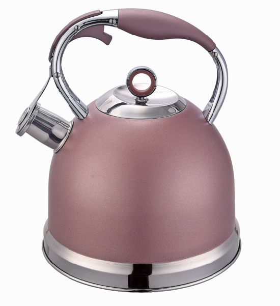 Whistling kettle anti-heat wood grain coated handle