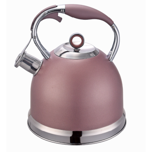 Whistling kettle anti-heat wood grain coated handle