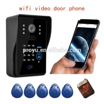 2015 newest 2.4G wifi doorbell camera with free APP for smartphone and tablets to open door PY-WCF2