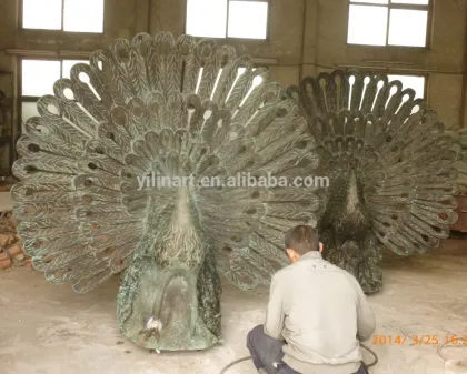 BRONZE peacock carving YL-K182