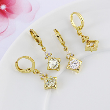 Xuping Own Brand 14k Gold Color Elegant Zircon Fashion Earring (22783)