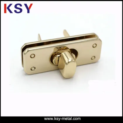 Fashion shiny metal lock for bags accessories