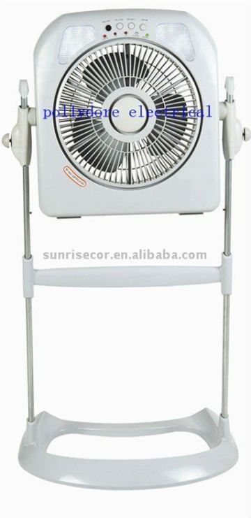 12" Rechargeable Fan, Stand fan, Emergency fan