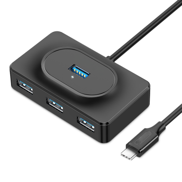 High Speed 4-in-1 USB C Hub - 4 Port Type-C Hub Multi-Splitter Adapter for Data Transfer