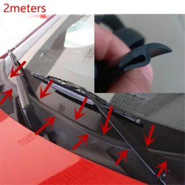 2 M Car Rubber Seal Front Rear Windshield Sunroof Seal Strips Dustproof seal Strip For Auto Car Dashboard Windshield