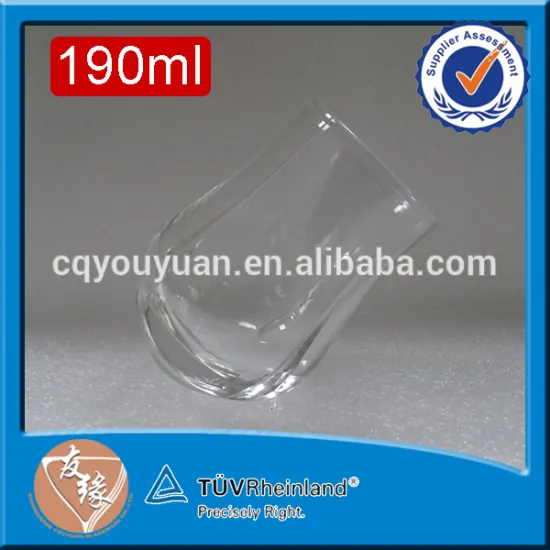 Low price lead free antique thick tulip shaped 190ml custom wine glasses