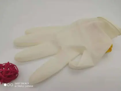 Disposable medical rubber gloves