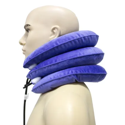 Air inflation neck therapy cervical neck traction device