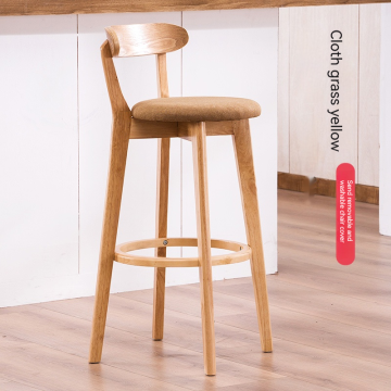 Hott Bar Room Solid Wood Bent Wooden Cross Back Bar Stool