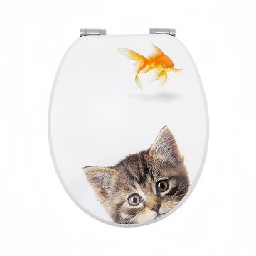 Fanmitrk MDF Toilet Seat soft close (cat)