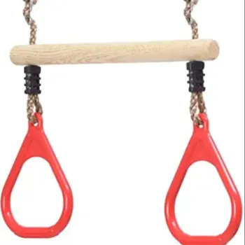 Heavy Duty Trapeze Swing Bar with Rings - Kids Monkey Bar Swing Set