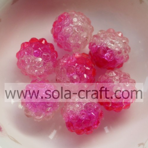 Artificial Semi-colored Crackle Berry Rhinestone Beads for Ornament Jewelry, Necklace and Bracelet