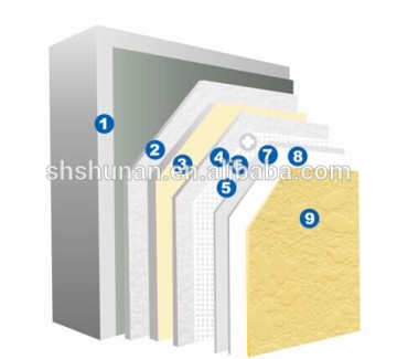 Foam glass exterior wall thermal insulation system (paint finishes and brick veneer)