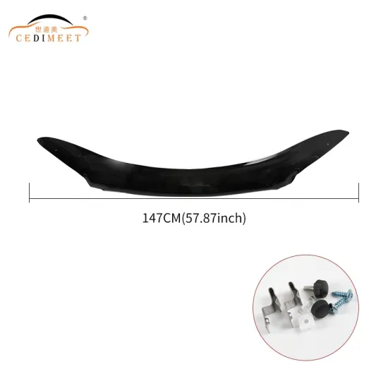 Black Acrylic Front Bug Shield Hood Deflector for CRV 2012-2016
