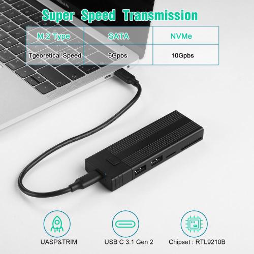 USB 3.0 Hub 10Gbps High Speed Hard Drive Disk Enclosure Manufactory