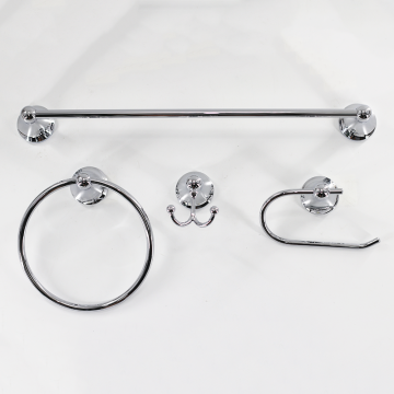 Stainless Steel Chrome 4 PC Bathroom Accessories Luxury Set