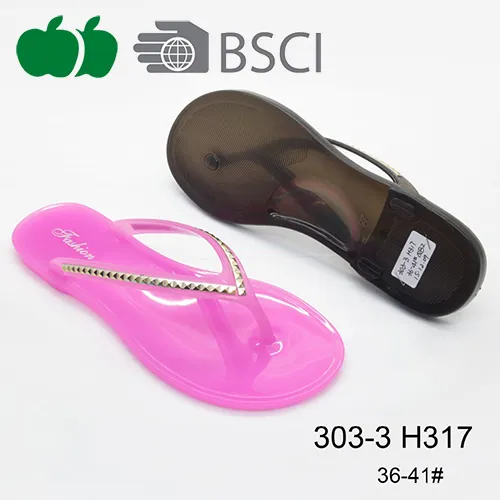Cheap Lady Flat Innovative Design Pvc Flip Flops Slippers