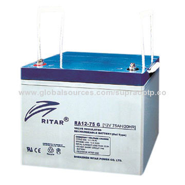 12V/75Ah Valve Regulated Lead-acid MF Battery for Data Center, Solar, Wind Power System, Ship, UPS