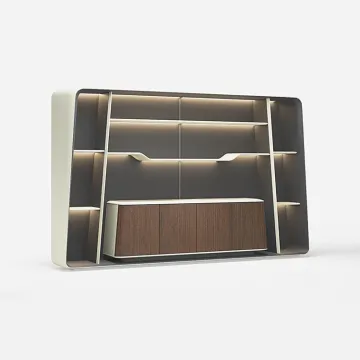 Modern Design Custom Wooden Bookcases Storage Shelf Cabinet