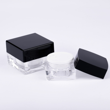 Customized 30g Acrylic Cosmetic Powder Jar Container with Lid - Empty Square Beauty Packaging