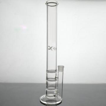 Straight Type Glass Bongs with Triple Honeycomb Percolators