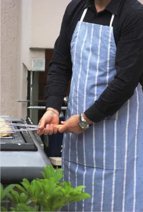 Wholesale Cheap Big Man Green Striped BBQ Apron