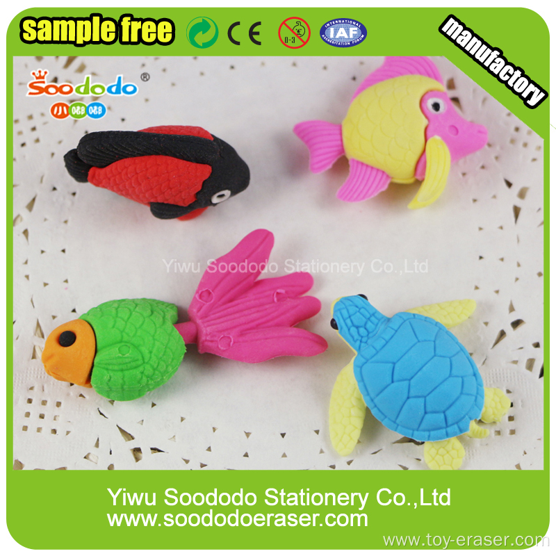 Puzzle sea fish Shaped Eraser,Promotion stationery Japanese